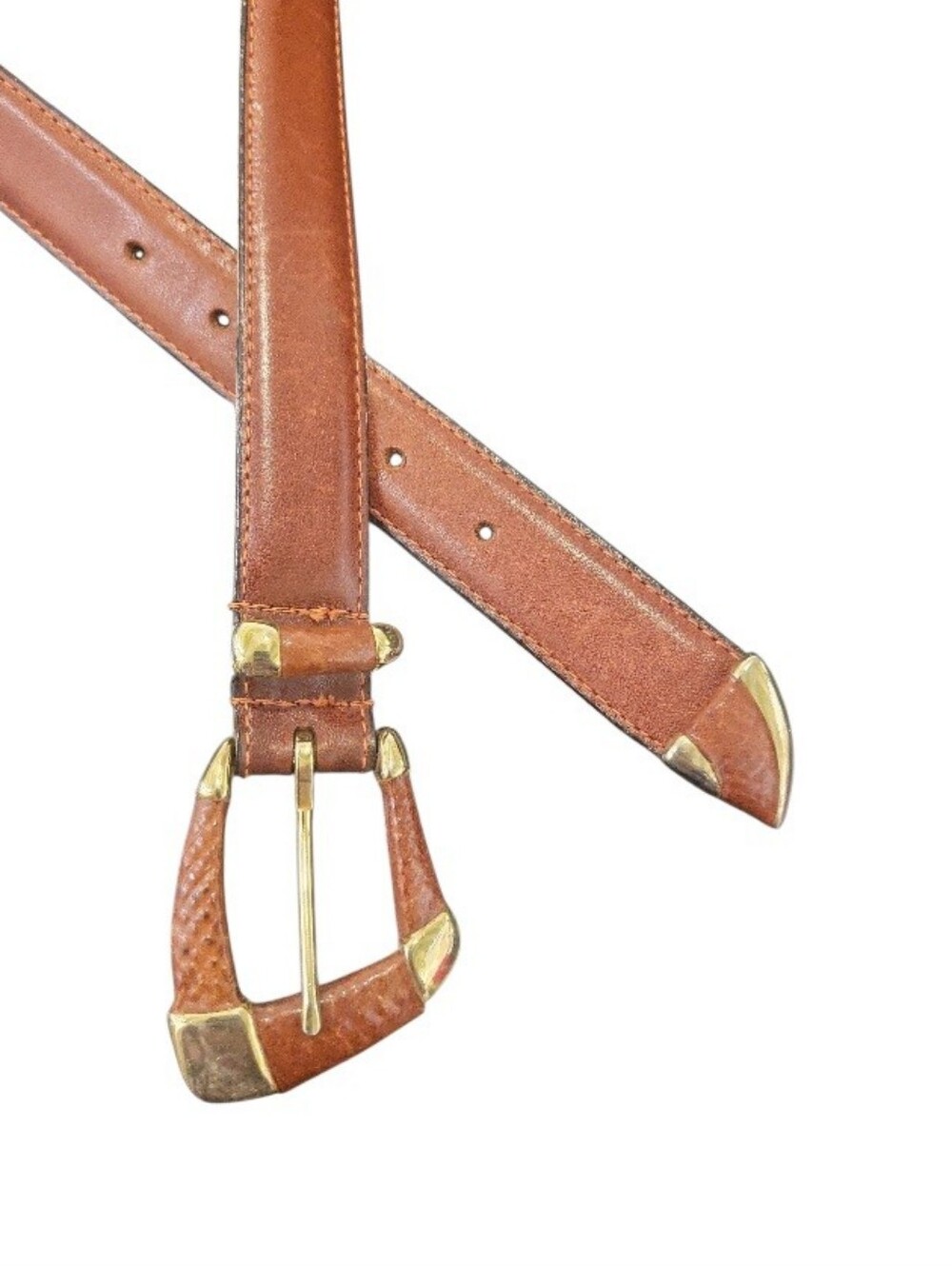 Vintage Speyer Cognac Brown Leather Belt Size M - Picture 4 of 6